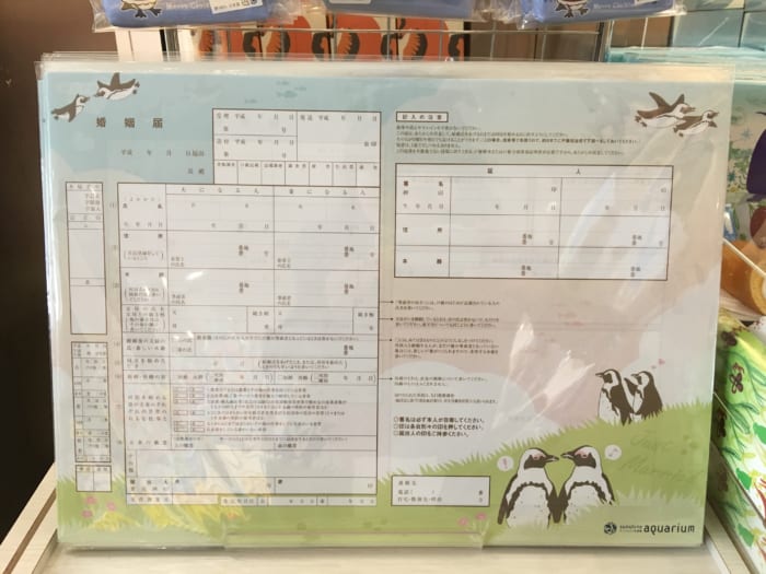 近々結婚される方へ。「サンシャイン水族館オリジナルペンギン婚姻届」はいかがですか?
